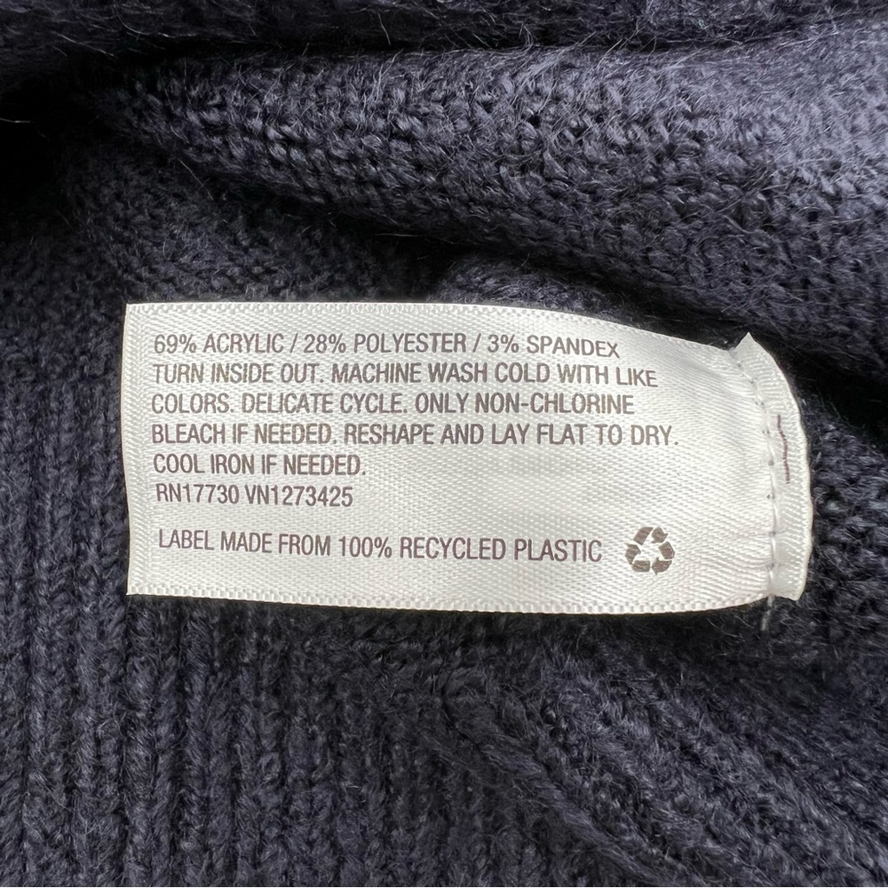 Men's Goodfellow navy and cognac crewneck sweater SZ L.‎  NWT - Picture 5 of 6